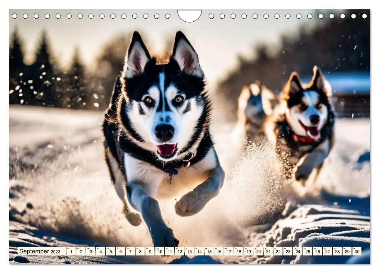 Bild: 9783457331217 | Siberian Huskies - die Extremsportler (Wandkalender 2026 DIN A4...