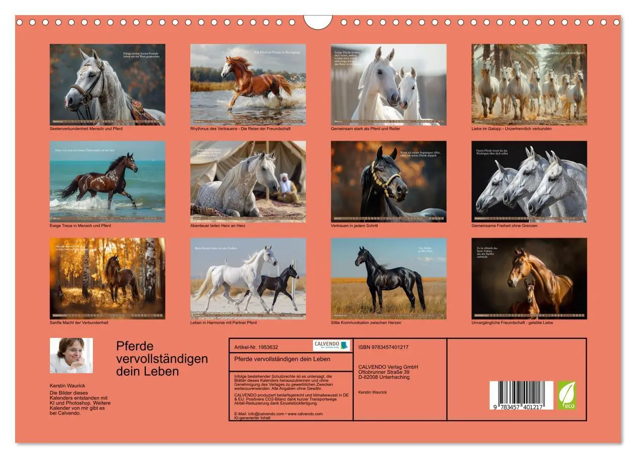 Bild: 9783457401217 | Pferde vervollständigen dein Leben (Wandkalender 2026 DIN A3 quer),...