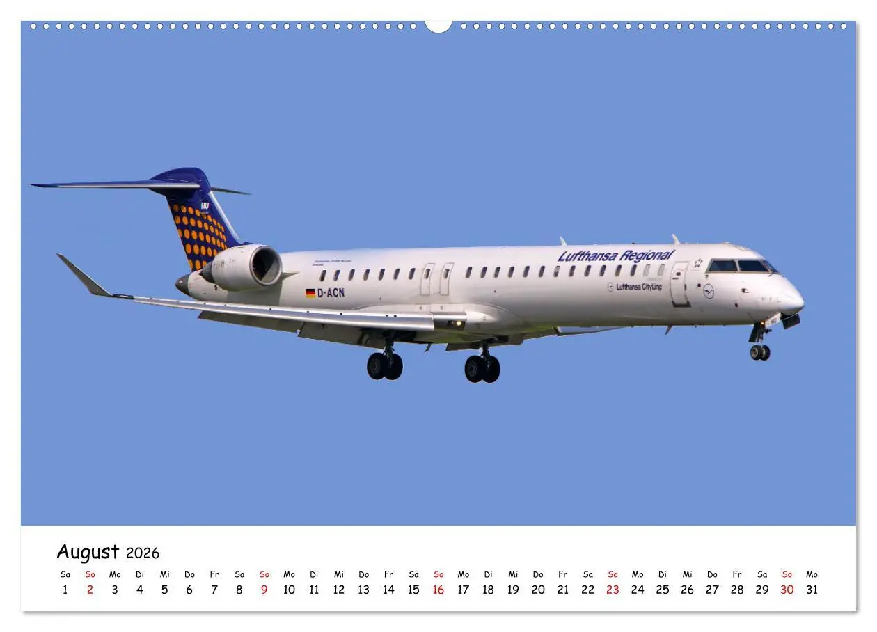 Bild: 9783457641217 | Flugzeuge am blauen Himmel (Wandkalender 2026 DIN A2 quer),...