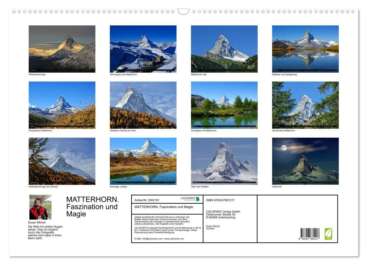 Bild: 9783457881217 | MATTERHORN. Faszination und Magie (Wandkalender 2026 DIN A2 quer),...
