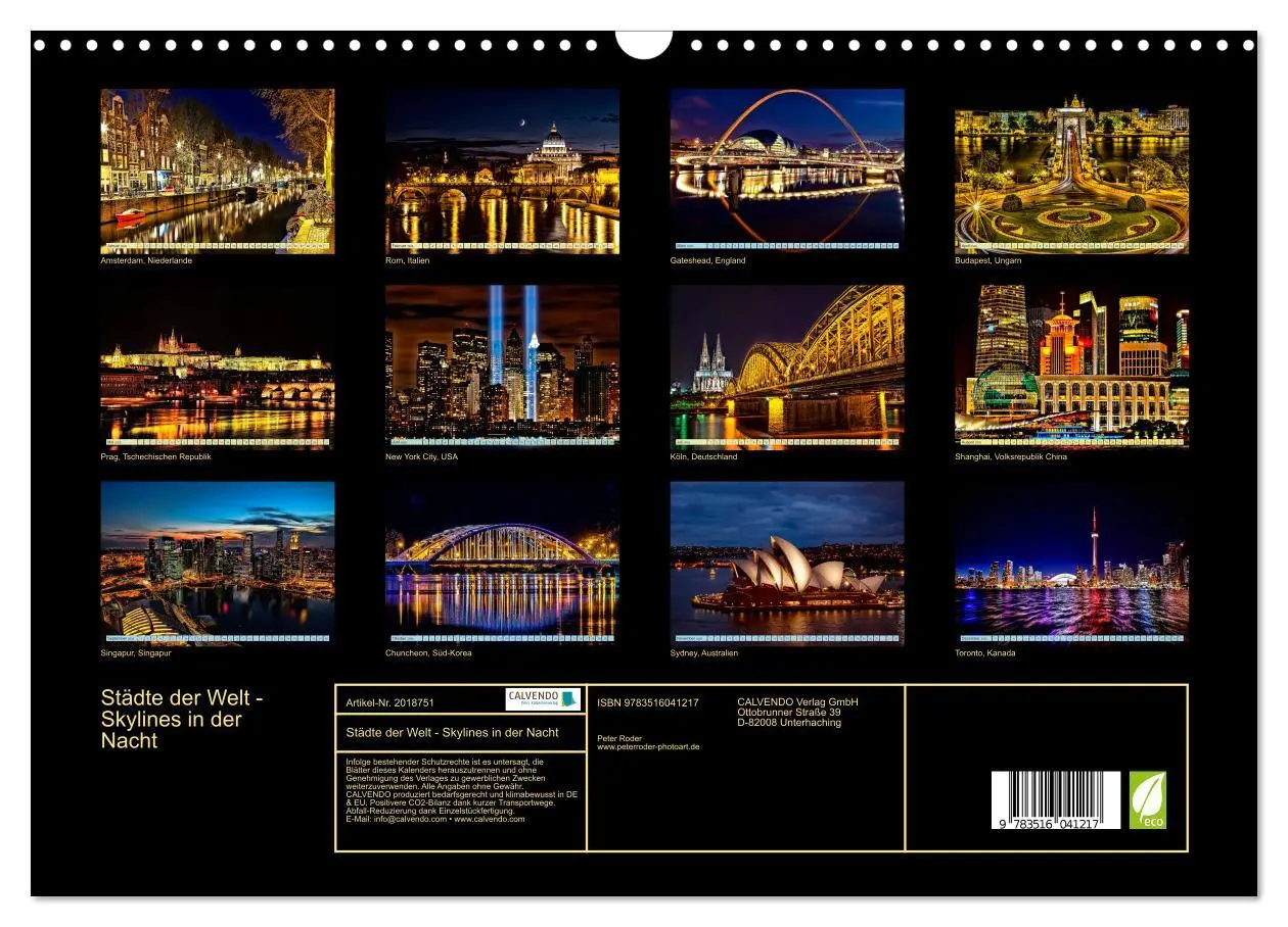 Bild: 9783516041217 | Städte der Welt - Skylines in der Nacht (Wandkalender 2026 DIN A3...