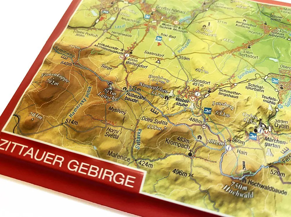 Bild: 4251405901317 | Zittauer Gebirge, Reliefpostkarte | Tiefgezogene Reliefpostkarte