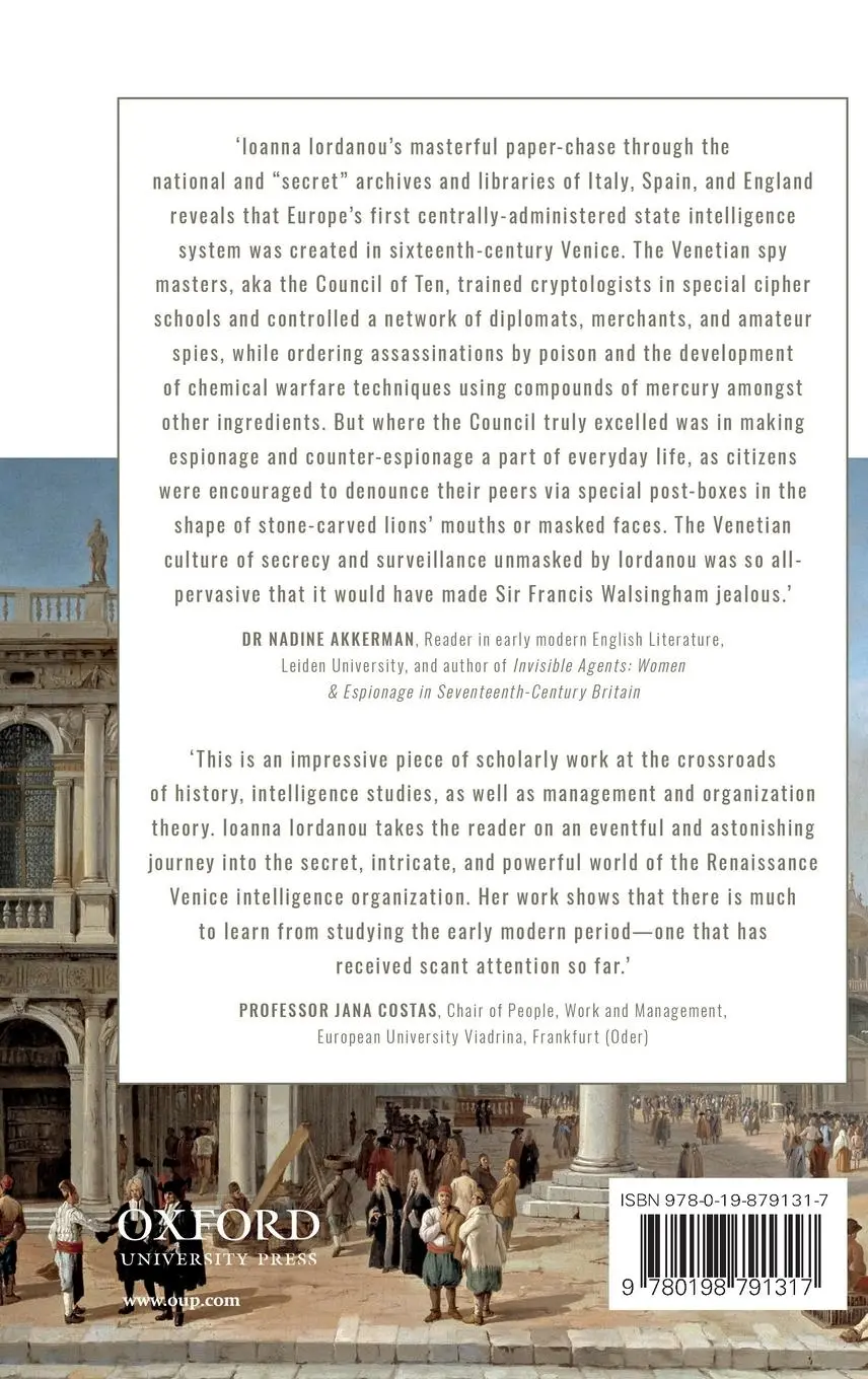 Rückseite: 9780198791317 | Venice's Secret Service | Organising Intelligence in the Renaissance