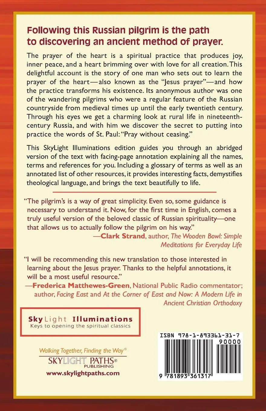 Rückseite: 9781893361317 | The Way of a Pilgrim | The Jesus Prayer Journey-Annotated &amp; Explained