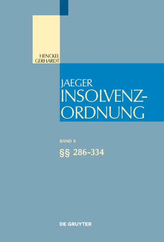 Cover: 9783110341317 | §§ 286-334 | Wolfram Henckel (u. a.) | Buch | XXXIV | Deutsch | 2019