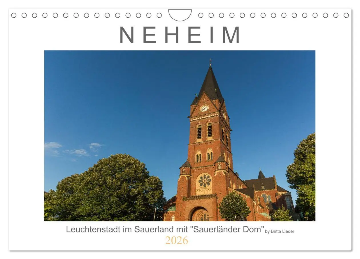Cover: 9783457631317 | Neheim Leuchtenstadt mit "Sauerländer Dom" (Wandkalender 2026 DIN...