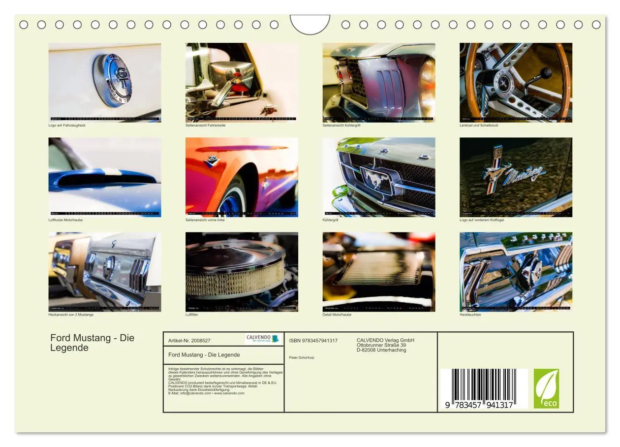 Bild: 9783457941317 | Ford Mustang - Die Legende (Wandkalender 2026 DIN A4 quer),...