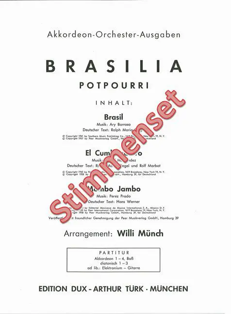 Cover: 9790500171317 | Brasilia | Stimmensatz | Dux Edition | EAN 9790500171317