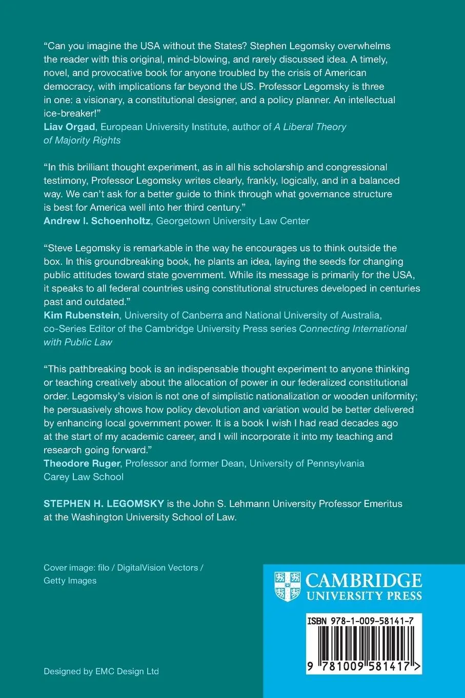 Rückseite: 9781009581417 | Reimagining the American Union | Stephen H. Legomsky | Taschenbuch