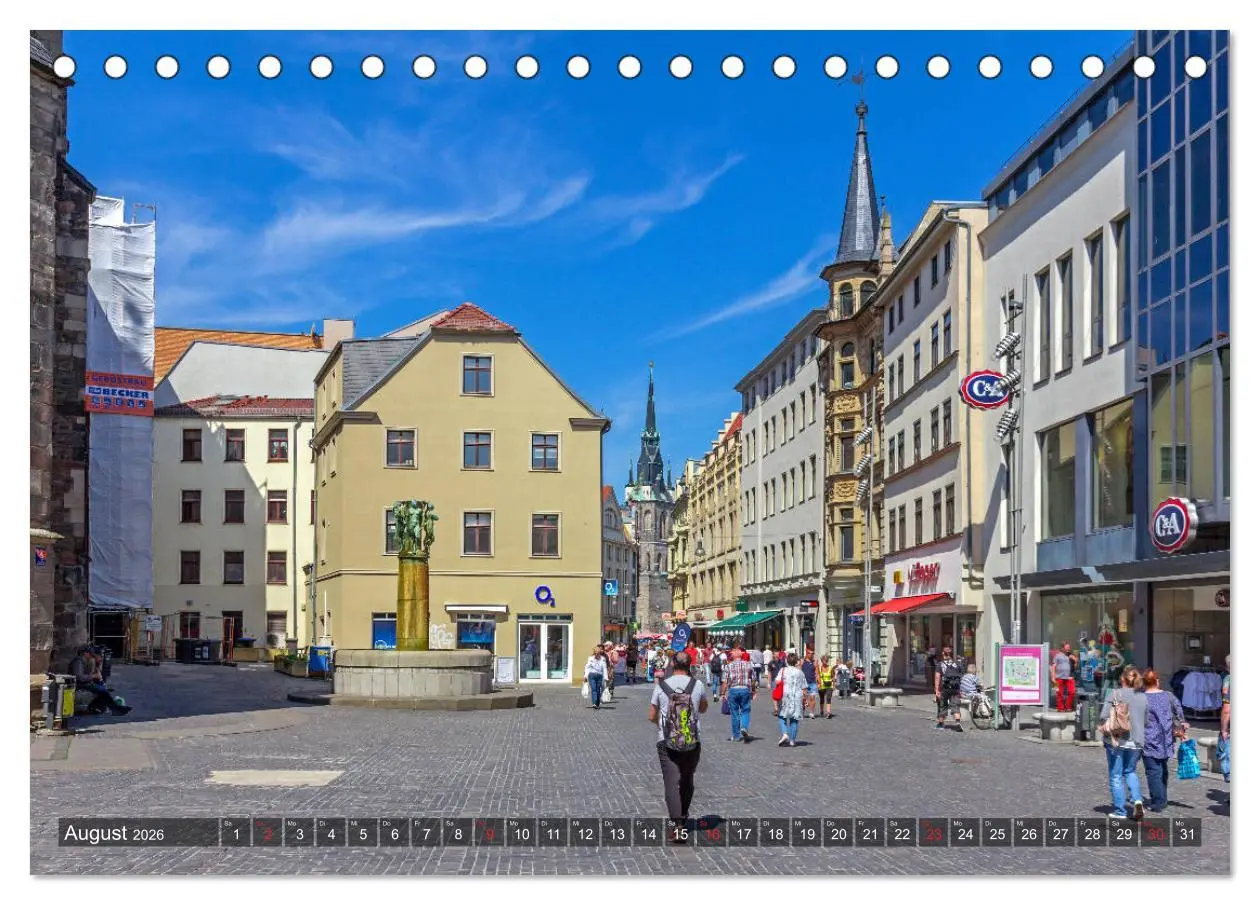 Bild: 9783457791417 | Unterwegs in Halle (Tischkalender 2026 DIN A5 quer), CALVENDO...
