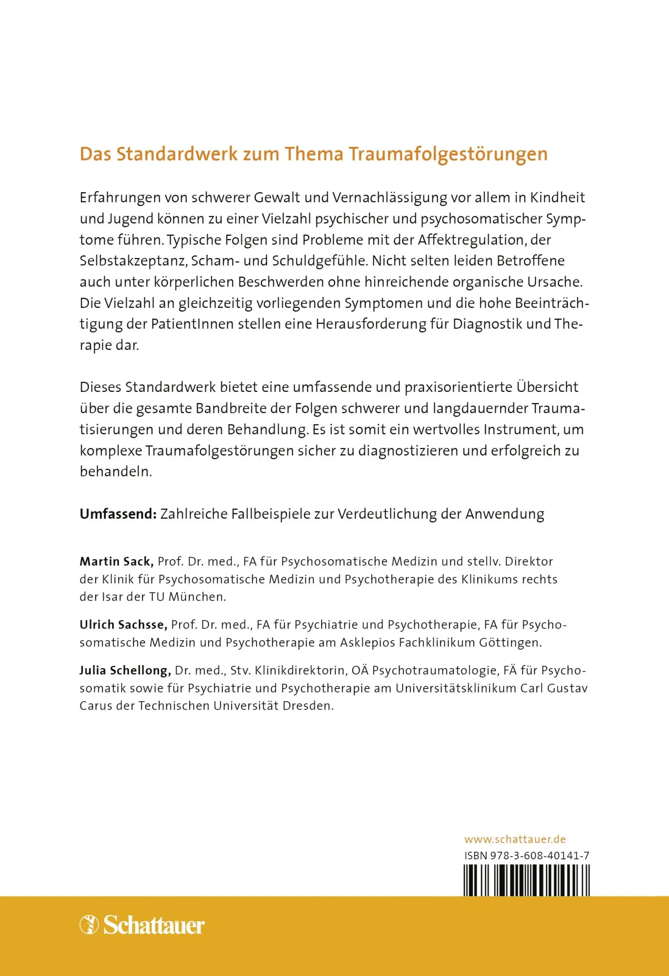 Rückseite: 9783608401417 | Komplexe Traumafolgestörungen | Martin Sack (u. a.) | Buch | 774 S.