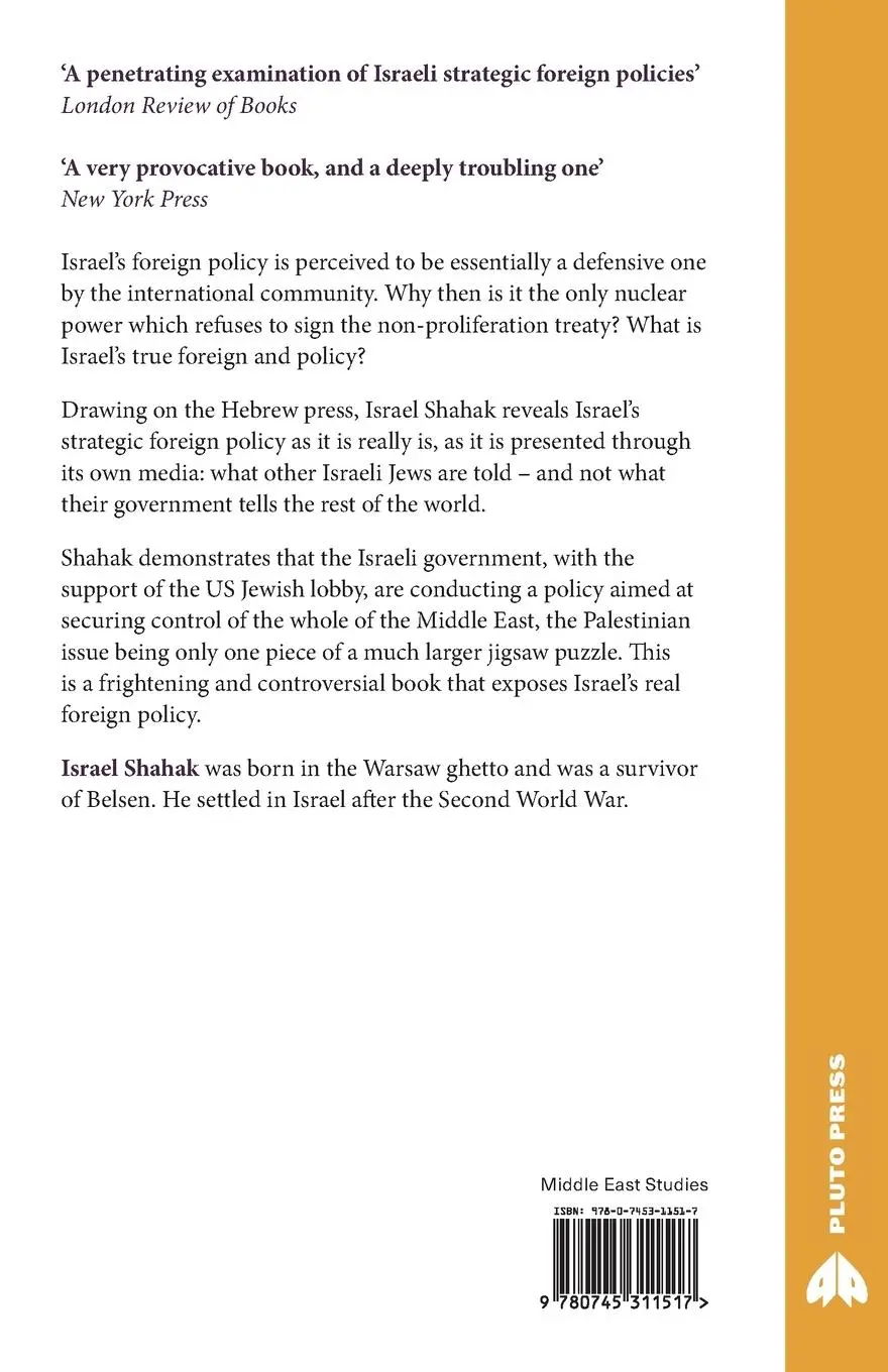 Rückseite: 9780745311517 | Open Secrets | Israeli Foreign and Nuclear Policies | Israel Shahak