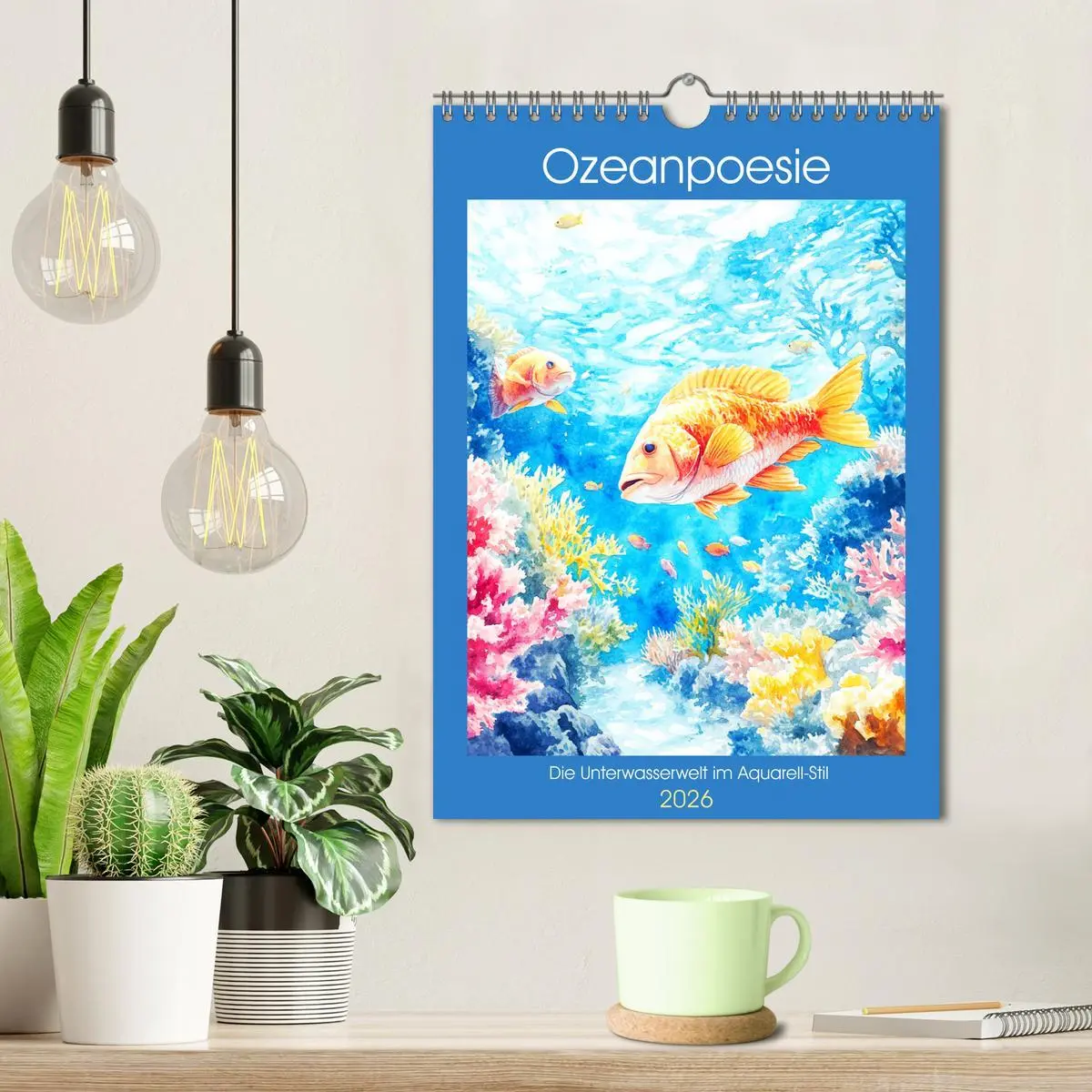 Bild: 9783457301517 | Ozeanpoesie. Die Unterwasserwelt im Aquarell-Stil (Wandkalender...