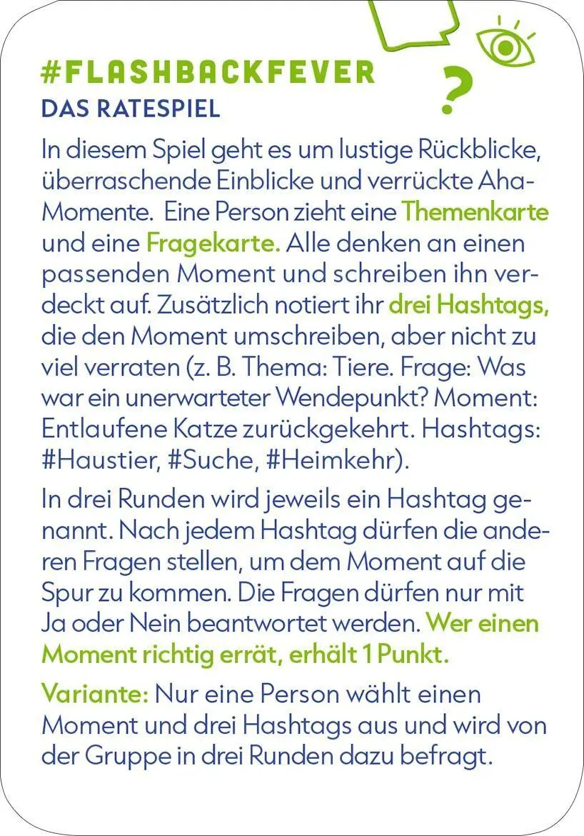 Bild: 4014489141617 | #FlashbackFever | Das Ratespiel | Box | Partyspiele | 50 S. | Deutsch