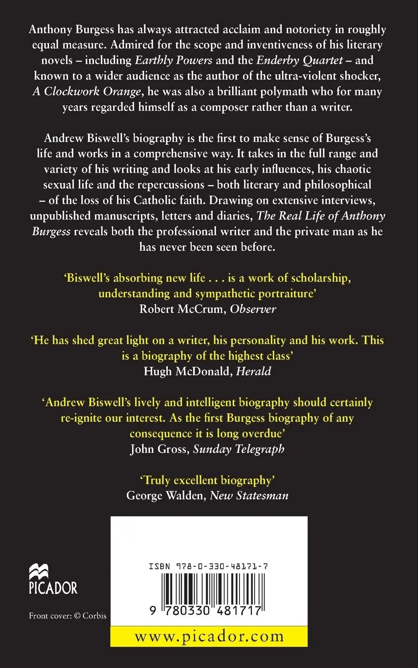 Rückseite: 9780330481717 | The Real Life of Anthony Burgess | Andrew Biswell | Taschenbuch | 2006