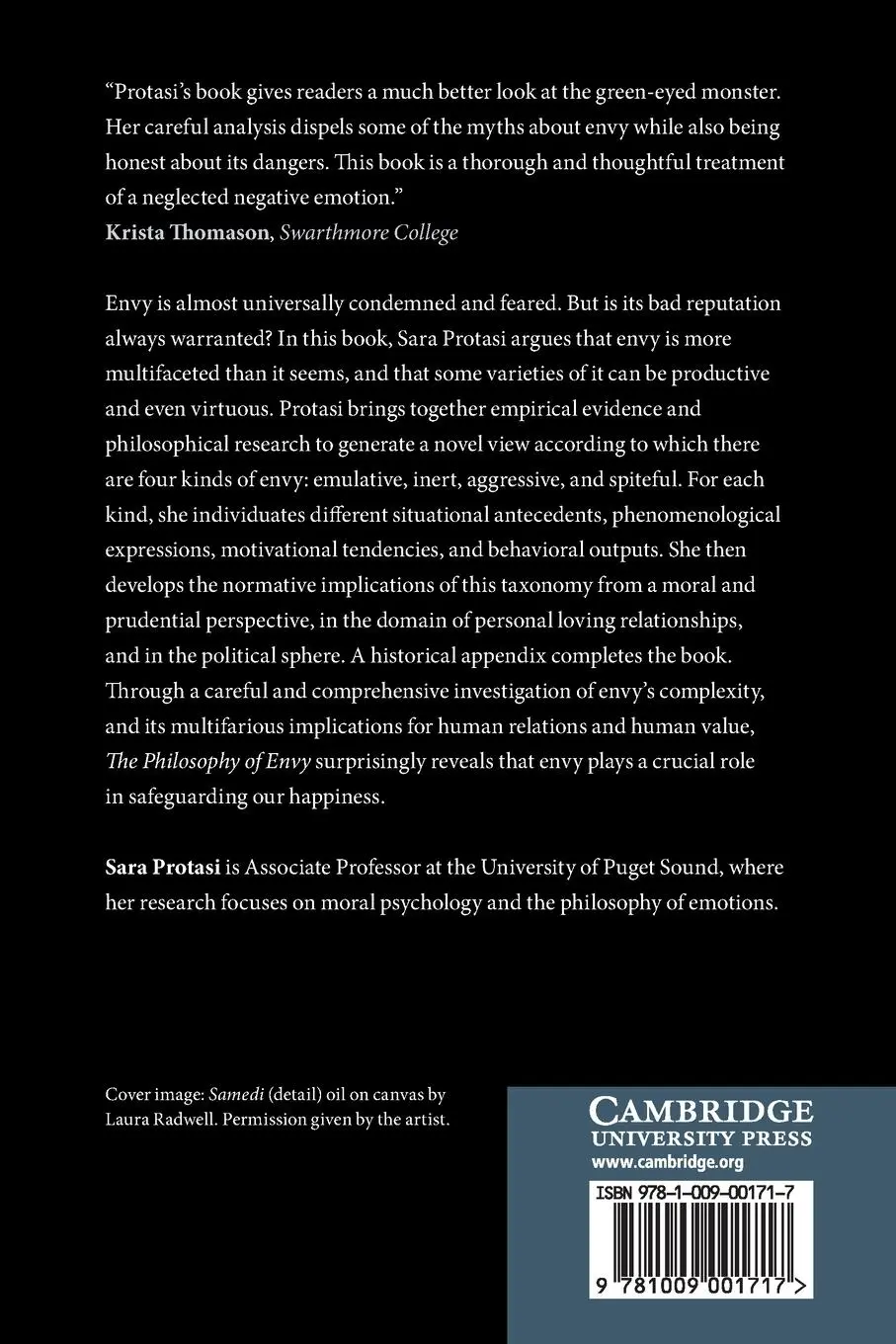Rückseite: 9781009001717 | The Philosophy of Envy | Sara Protasi | Taschenbuch | Englisch | 2022