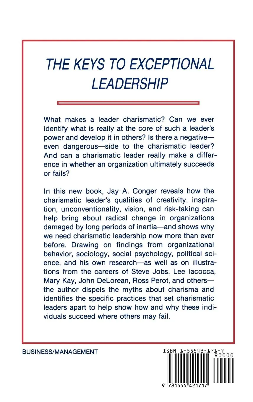 Rückseite: 9781555421717 | The Charismatic Leader | Behind the Mystique of Exceptional Leadership