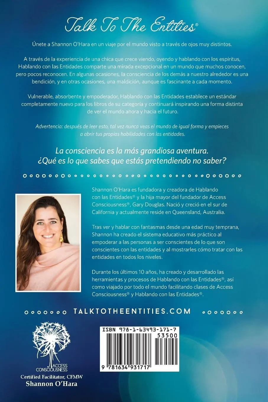 Rückseite: 9781634931717 | Hablando Con Las Entidades - Talk to the Entities Spanish | O'Hara