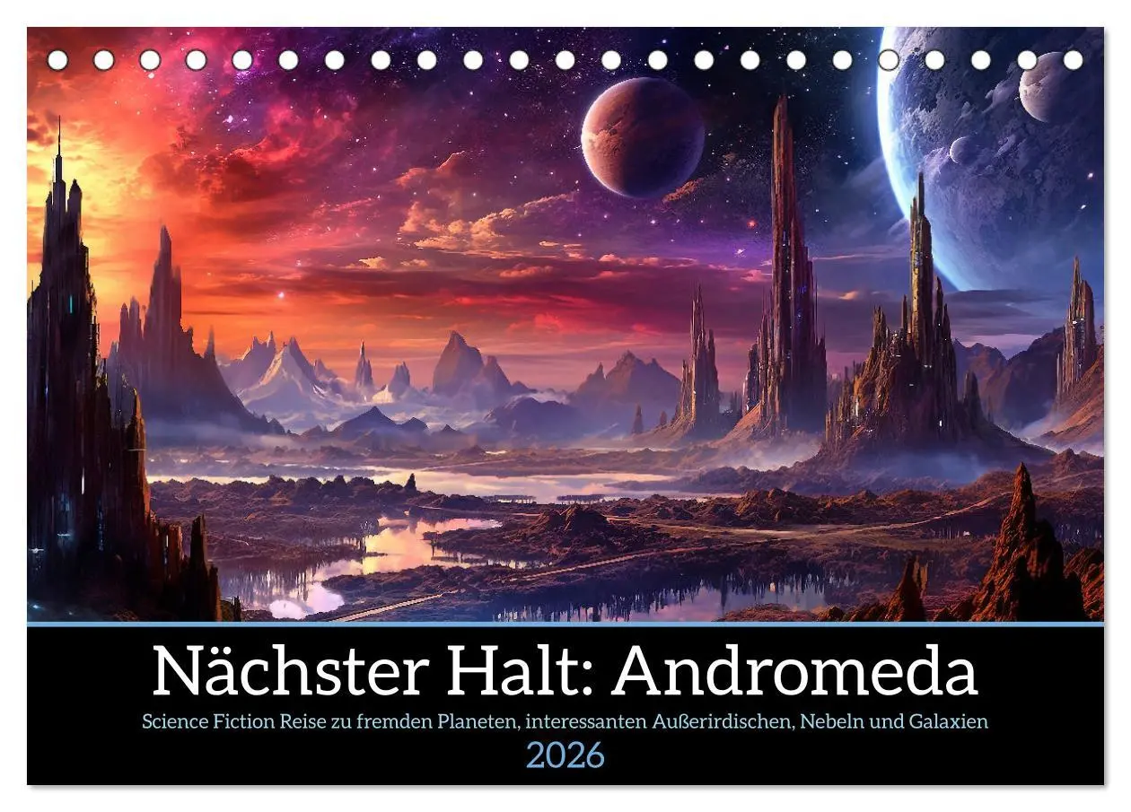 Cover: 9783457521717 | Nächster Halt Andromeda (Tischkalender 2026 DIN A5 quer), CALVENDO...