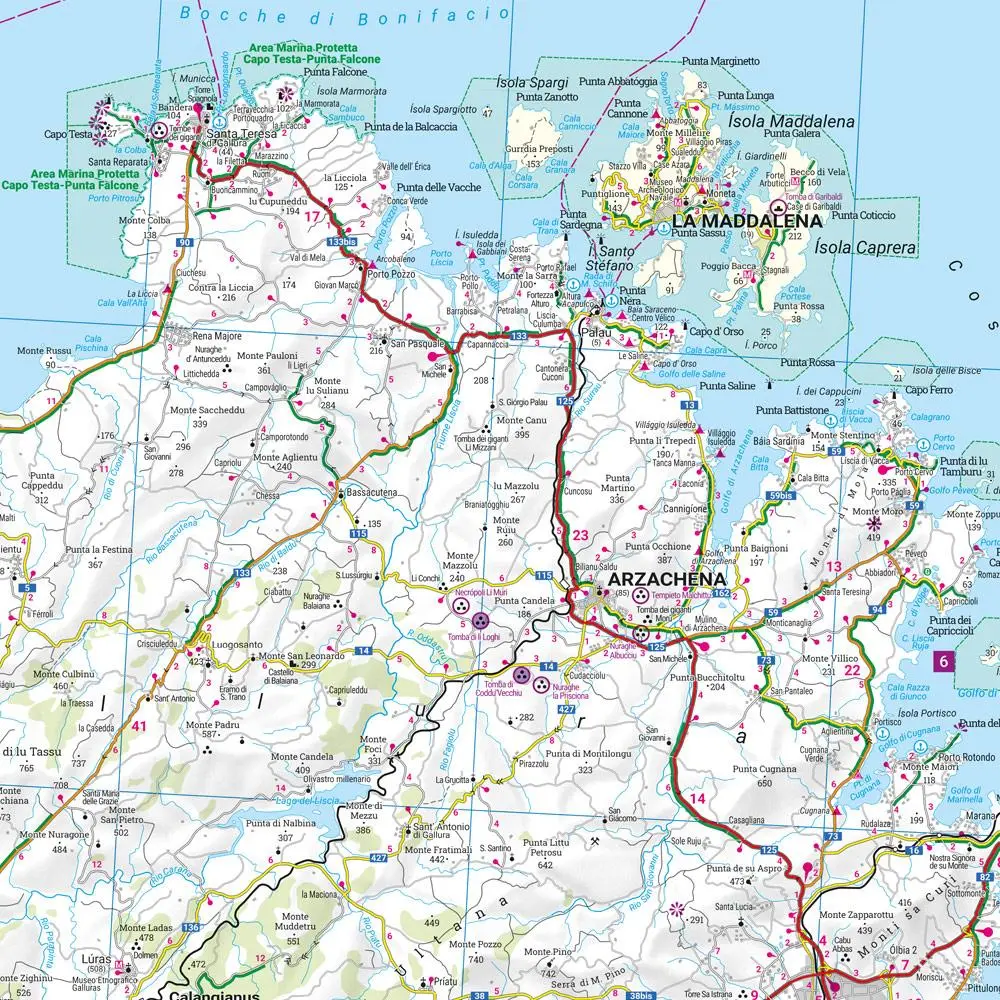 Bild: 9783707921717 | Sardinien, Straßen- und Freizeitkarte 1:150.000, freytag &amp; berndt