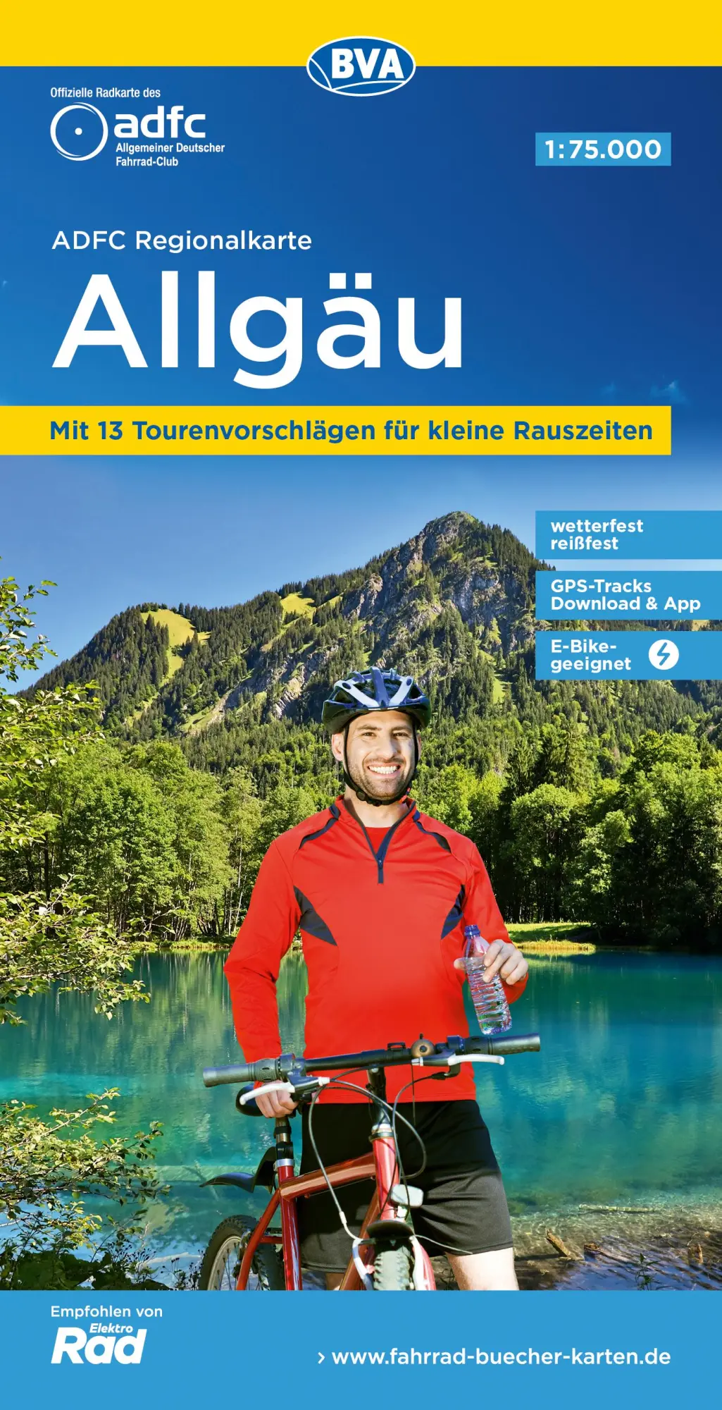 Cover: 9783969901717 | ADFC-Regionalkarte Allgäu 1:75.000, mit Tagestourenvorschlägen,...