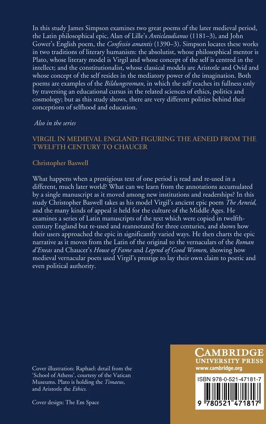 Rückseite: 9780521471817 | Sciences and the Self in Medieval Poetry | J. Simpson (u. a.) | Buch