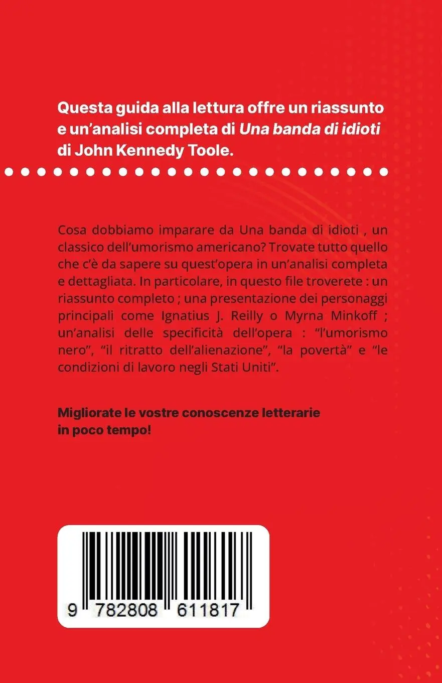 Rückseite: 9782808611817 | Una banda di idioti di John Kennedy Toole (Analisi del libro) | Behar