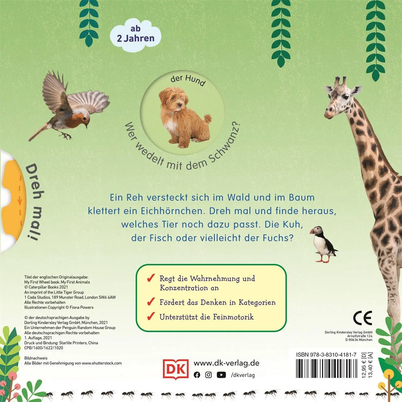 Rückseite: 9783831041817 | Erstes Lernen Drehen. So viele Tiere | DK Verlag - Kids | Buch | 12 S.