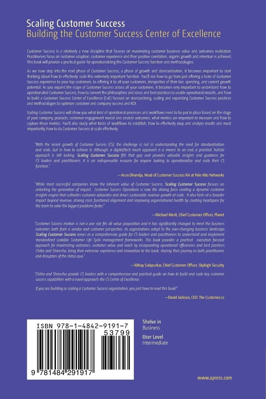 Rückseite: 9781484291917 | Scaling Customer Success | Shreesha Ramdas (u. a.) | Taschenbuch | xx