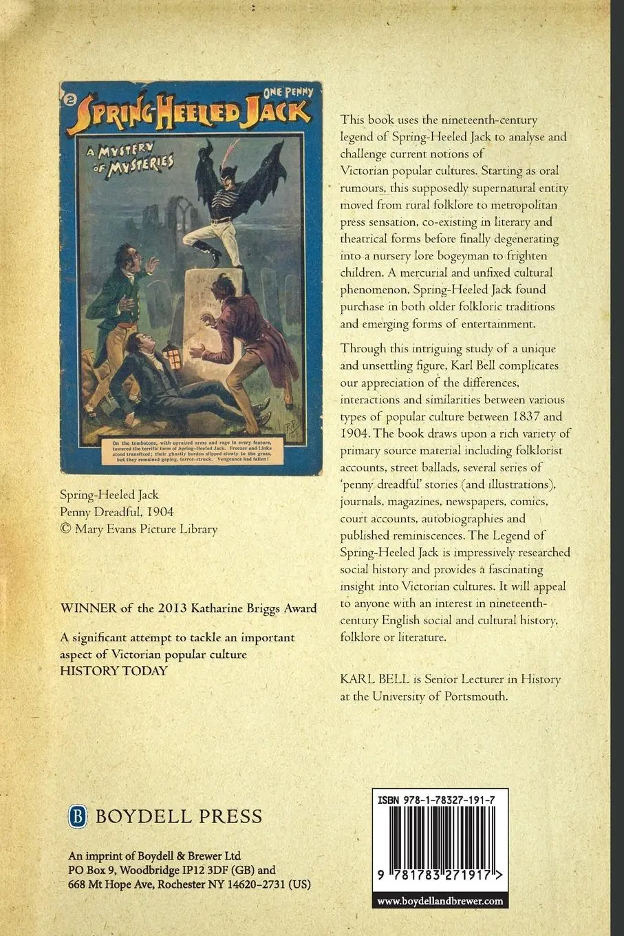 Rückseite: 9781783271917 | The Legend of Spring-Heeled Jack | Karl Bell | Taschenbuch | Englisch