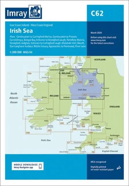 Cover: 9781786791917 | Imray Chart C62 | Irish Sea | Imray | (Land-)Karte | Karte/Landkarte