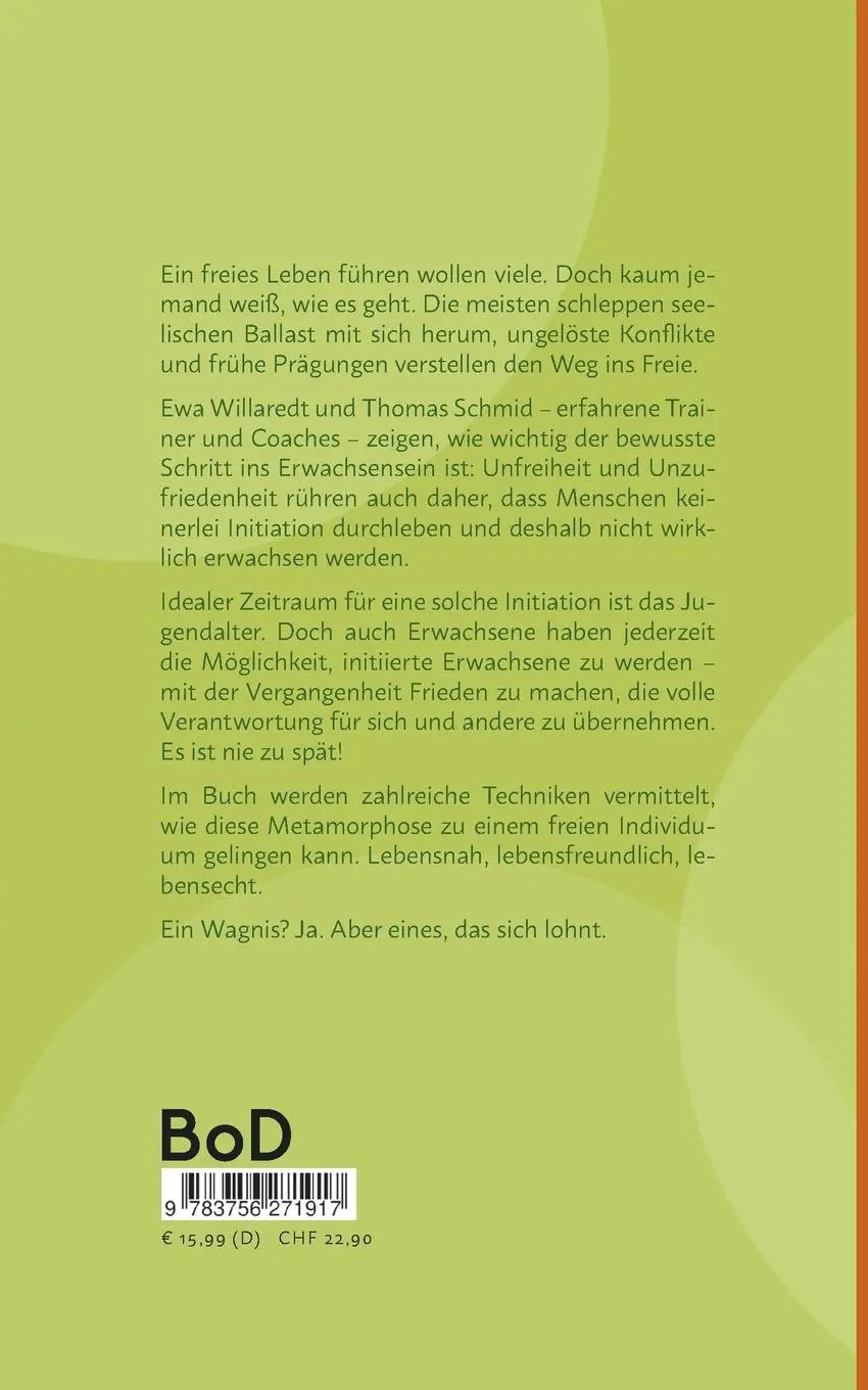 Rückseite: 9783756271917 | Initiation | Aufbruch in ein freies Leben | Thomas Schmid (u. a.)