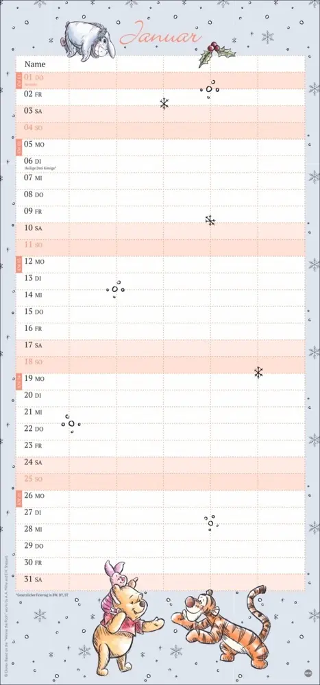 Bild: 9783756411917 | Winnie Puuh Familienplaner 2026 | Heye | Kalender | Spiralbindung