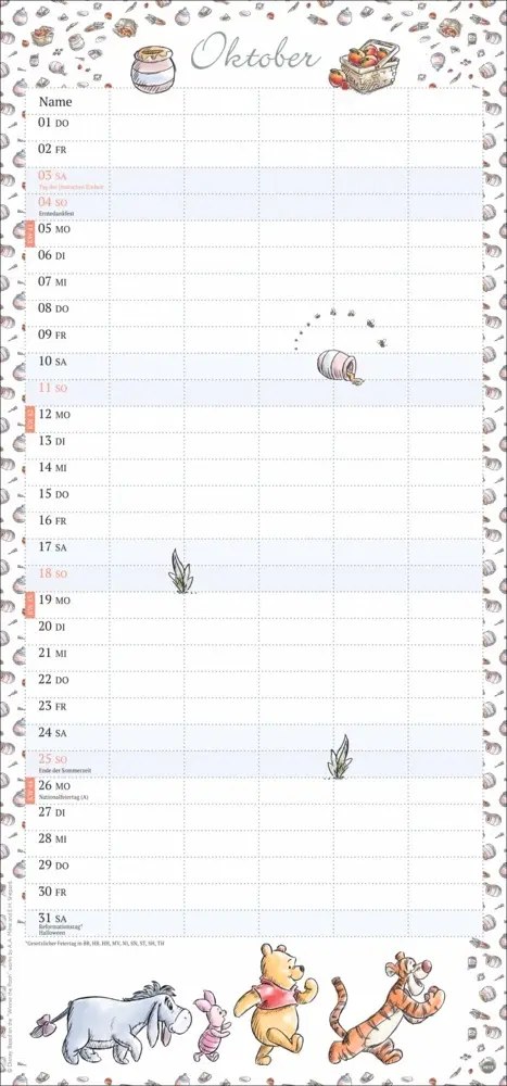 Bild: 9783756411917 | Winnie Puuh Familienplaner 2026 | Heye | Kalender | Spiralbindung