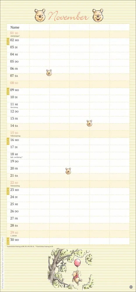 Bild: 9783756411917 | Winnie Puuh Familienplaner 2026 | Heye | Kalender | Spiralbindung
