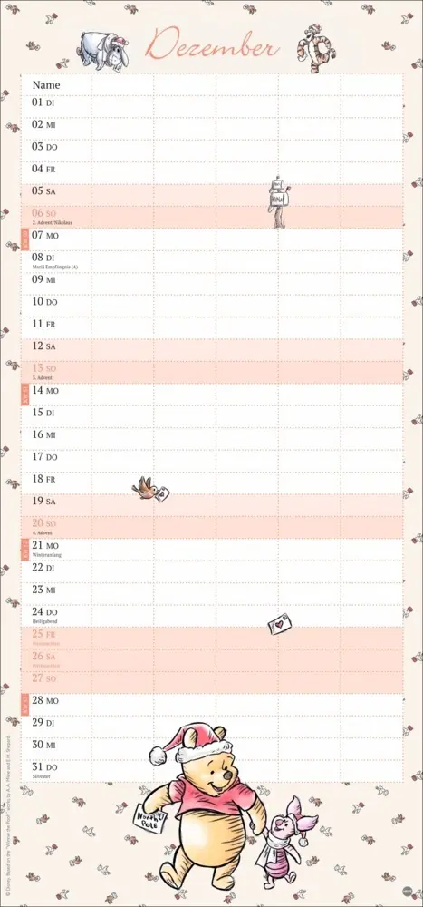 Bild: 9783756411917 | Winnie Puuh Familienplaner 2026 | Heye | Kalender | Spiralbindung