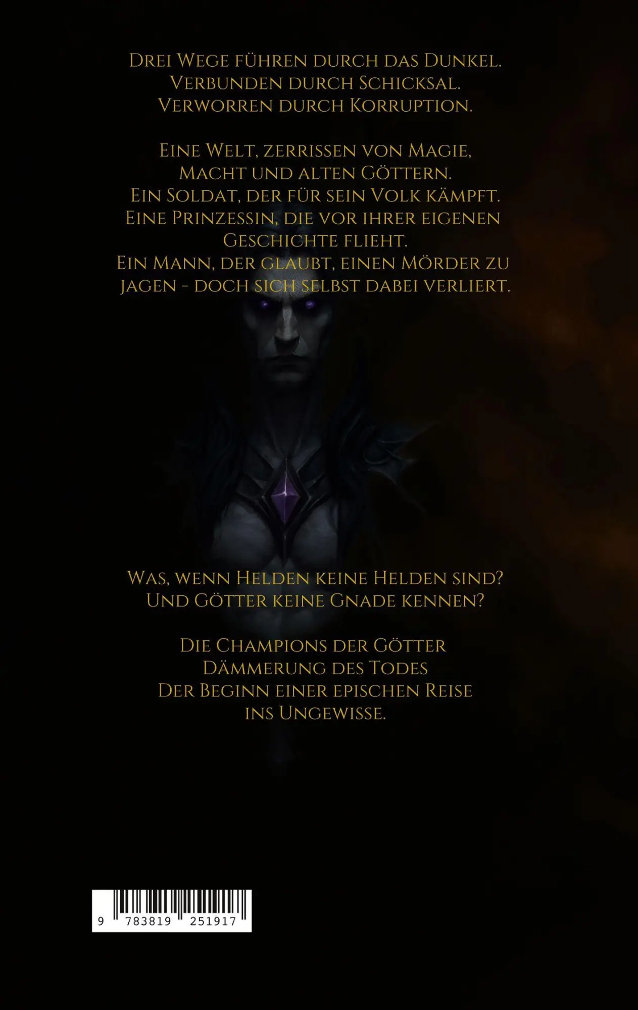 Rückseite: 9783819251917 | Die Champions der Götter | Dämmerung des Todes - Epische Dark Fantasy