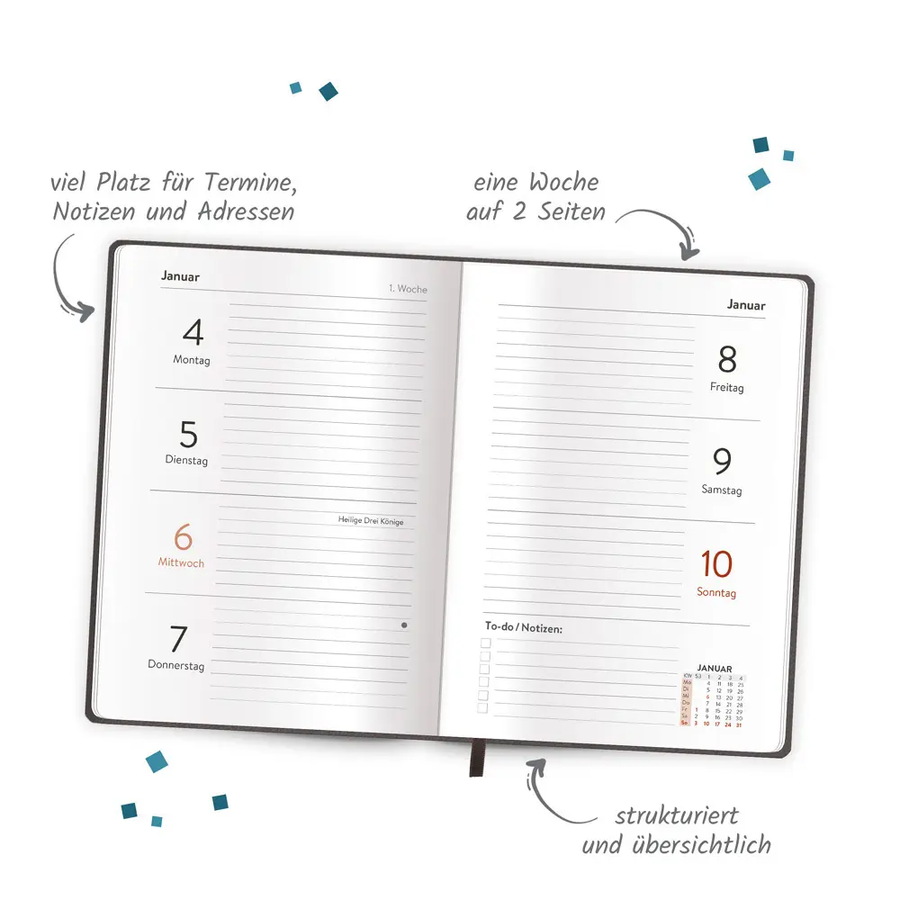 Bild: 4251901512017 | TRÖTSCH - Taschenkalender A6 Soft Touch Anthrazit 2027 | Co.KG | 2027