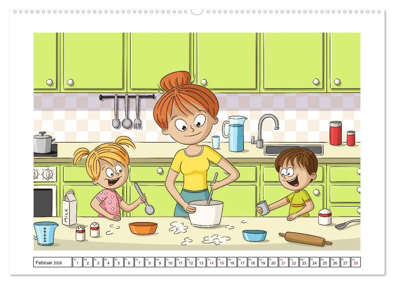 Bild: 9783457702017 | Der bunte Kinderkalender (Wandkalender 2026 DIN A2 quer), CALVENDO...