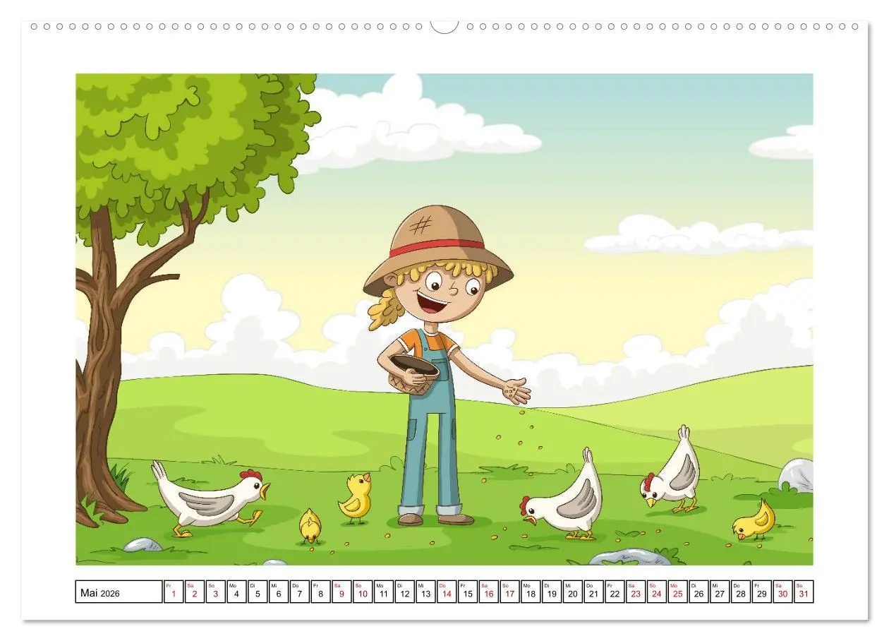 Bild: 9783457702017 | Der bunte Kinderkalender (Wandkalender 2026 DIN A2 quer), CALVENDO...
