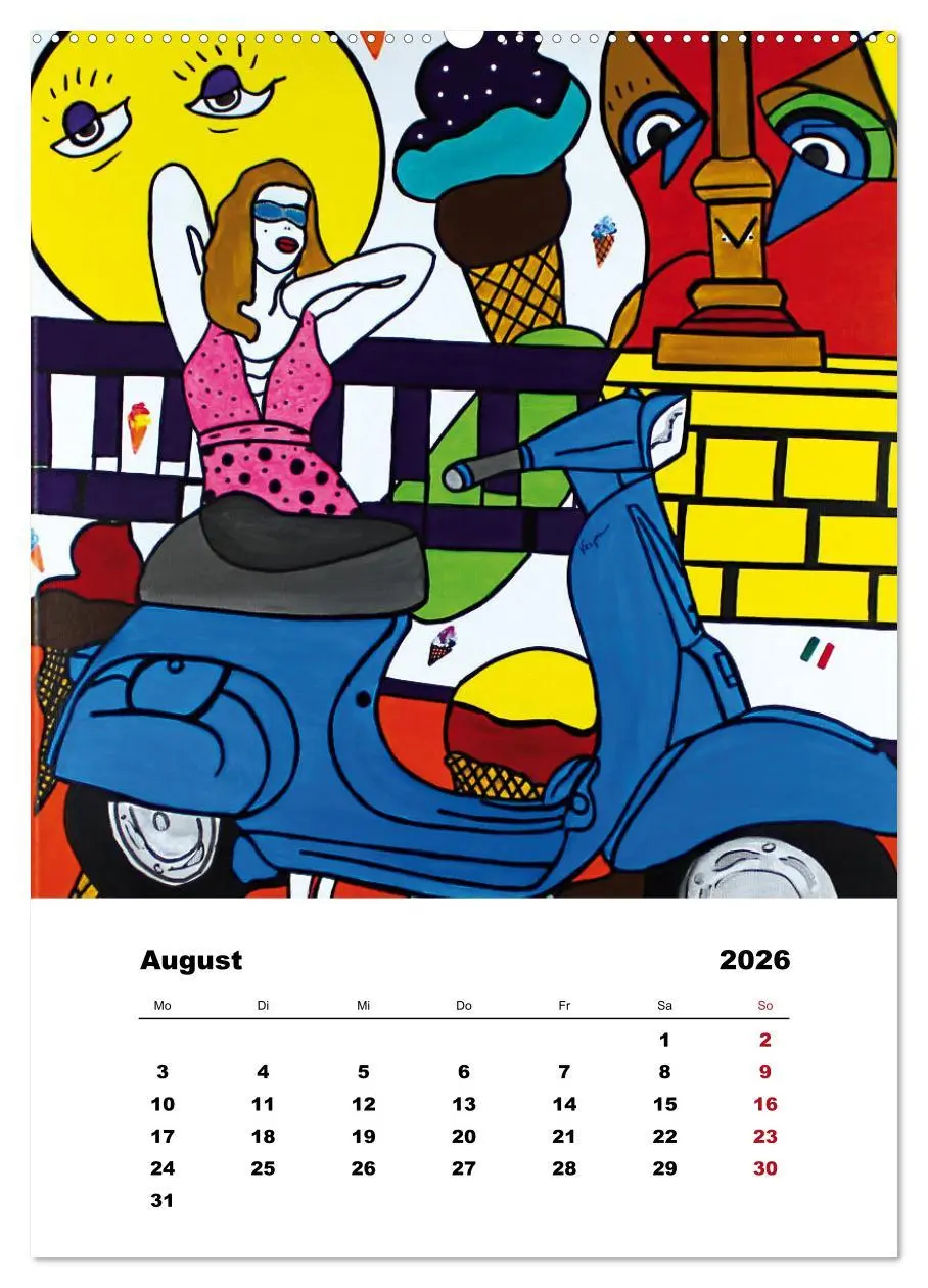 Bild: 9783516342017 | Pop Art - Atelier Zippo (Wandkalender 2026 DIN A2 hoch), CALVENDO...
