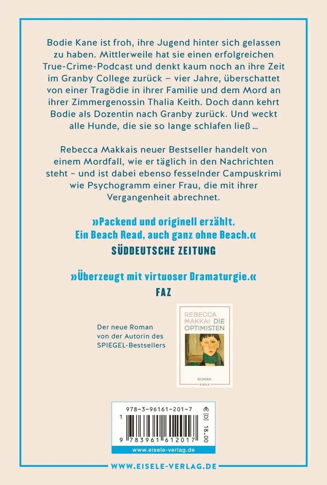 Rückseite: 9783961612017 | Ich hätte da ein paar Fragen an Sie | Rebecca Makkai | Taschenbuch