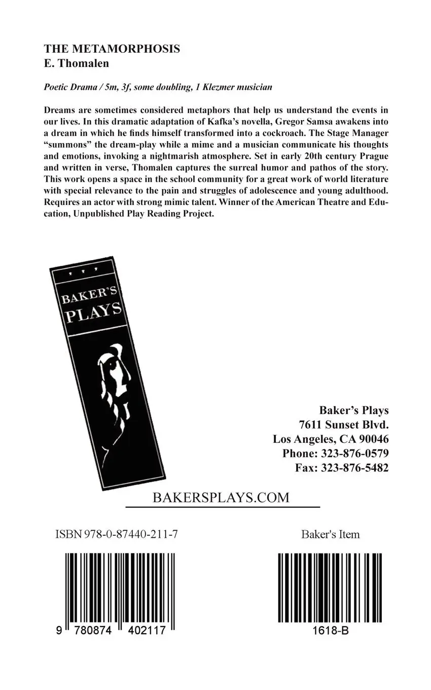 Rückseite: 9780874402117 | The Metamorphosis | E. Thomalen (u. a.) | Taschenbuch | Englisch