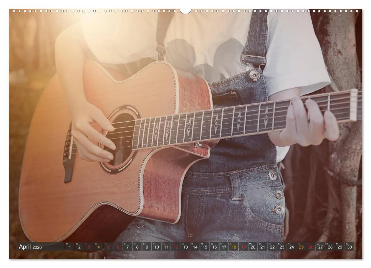 Bild: 9783457932117 | Gitarre - Freiheit Träume (Wandkalender 2026 DIN A2 quer), CALVENDO...