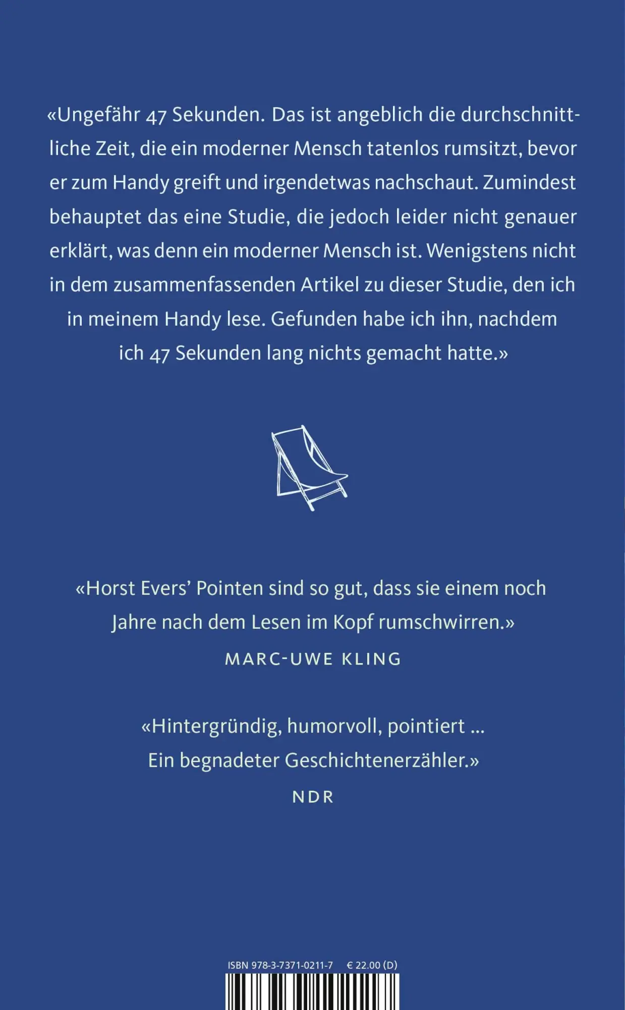 Rückseite: 9783737102117 | Zu faul zum Nichtstun | Horst Evers | Buch | 224 S. | Deutsch | 2024