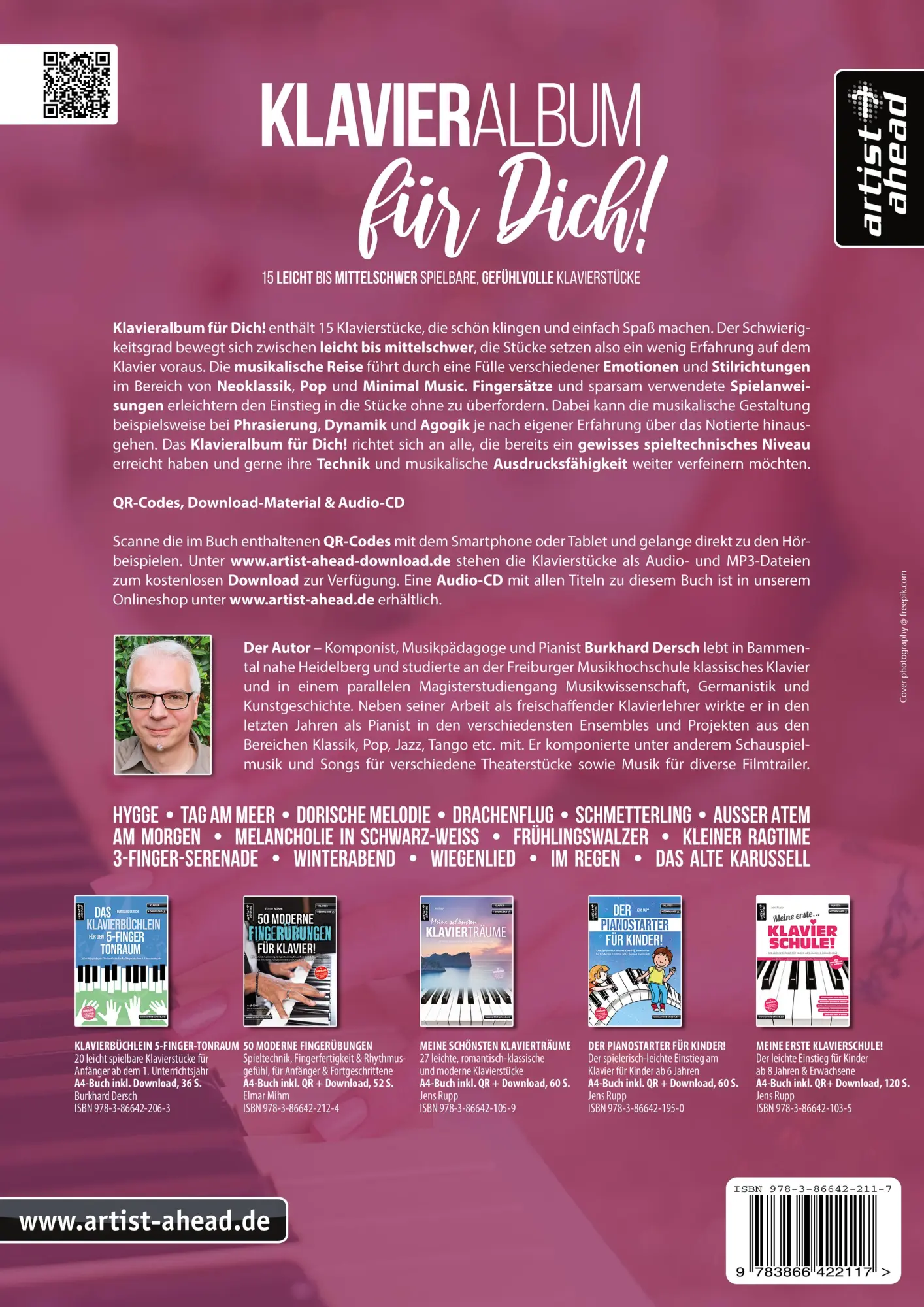 Rückseite: 9783866422117 | Klavieralbum für Dich! | Burkhard Dersch | Broschüre | 44 S. | Deutsch