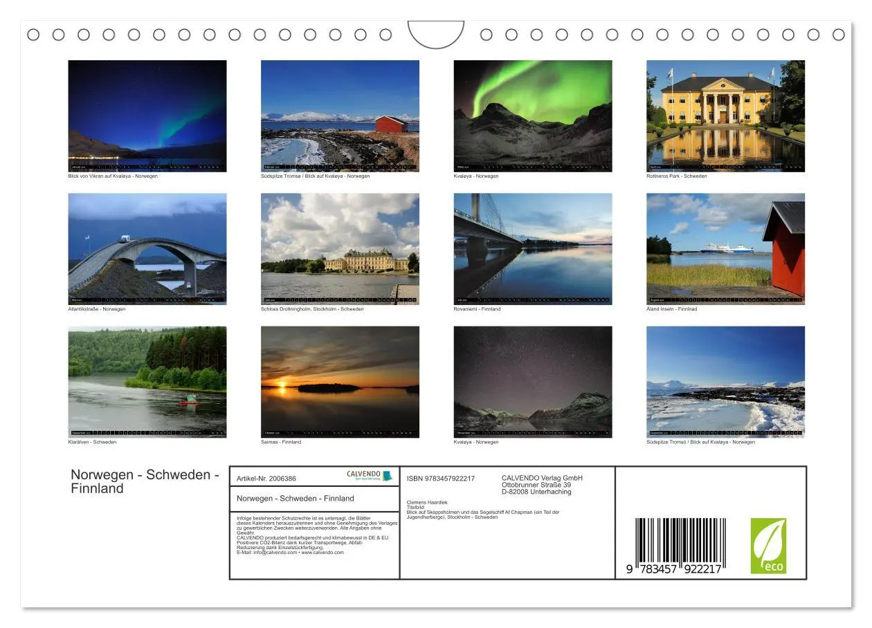 Bild: 9783457922217 | Norwegen - Schweden - Finnland (Wandkalender 2026 DIN A4 quer),...