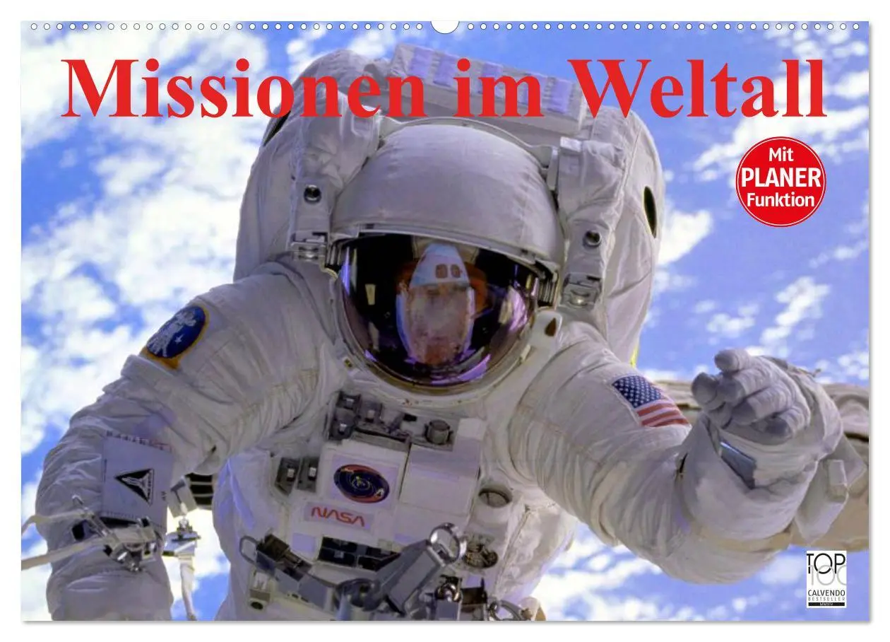 Cover: 9783516012217 | Missionen im Weltall (Wandkalender 2026 DIN A2 quer), CALVENDO...