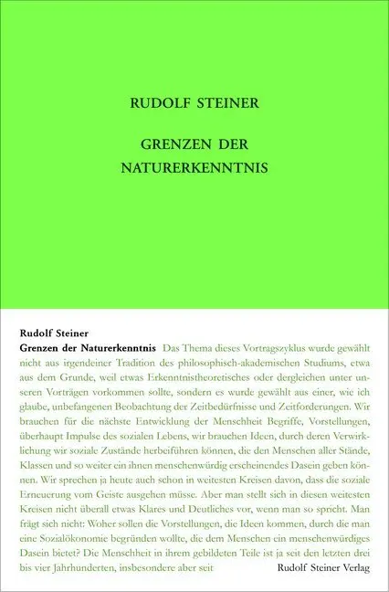 Cover: 9783727432217 | Grenzen der Naturerkenntnis | Acht Vorträge, Dornach 1920 | Steiner