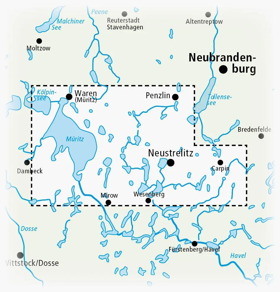 Bild: 9783747302217 | Müritz-Nationalpark, Waren - Röbel - Mirow - Neustrelitz 1 : 50 000